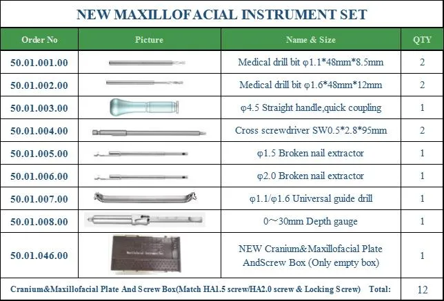 Maxillofacial Straight Bsso (Bilateral Sagittal Split Osteotomy) Plate 4 Holes 1.0mm Thickness