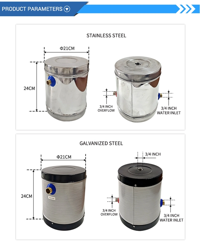 Sunseeker Solar Water Heater Tank Assistant Tank Stainless Steel Type