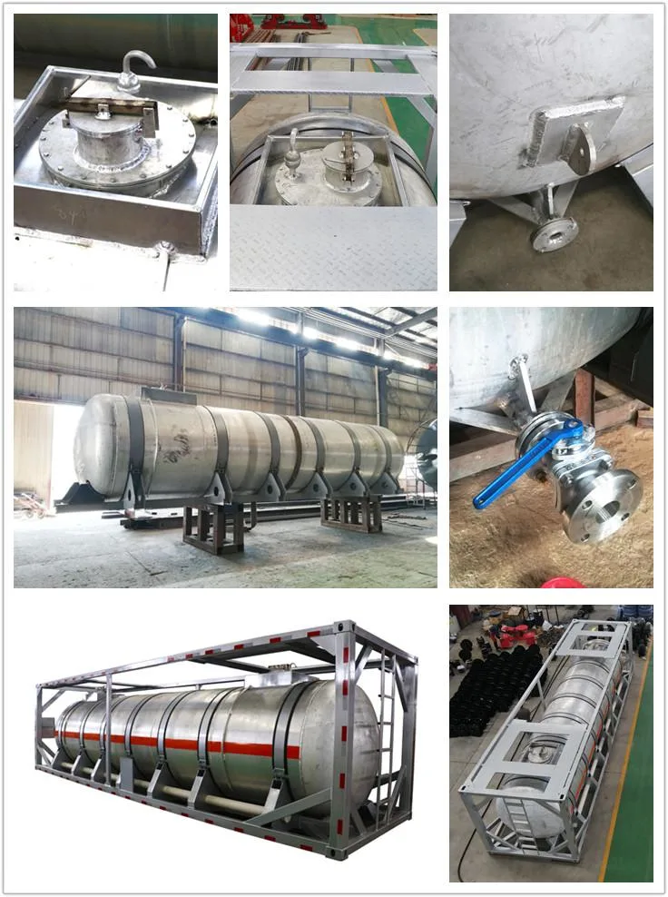 30FT Hno3 Container Tanks for Transport Nitric Acid 98% Concentration (Purity Aluminum 12mm Tank UN 2031)