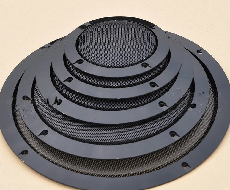 Custom Etching Circular Black Coating Audio Speaker Mesh