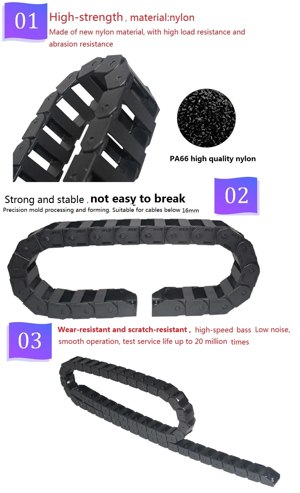 Plastic Bridge Type Drag Chain for Numerical Control Machine Tool