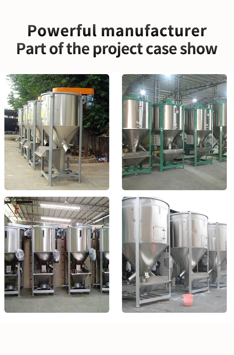 Customized Stainless Steel Electric Heating Vertical Homogenizing Tank for Chemical Plants Vertical Mixer for Drying Rubber Particles