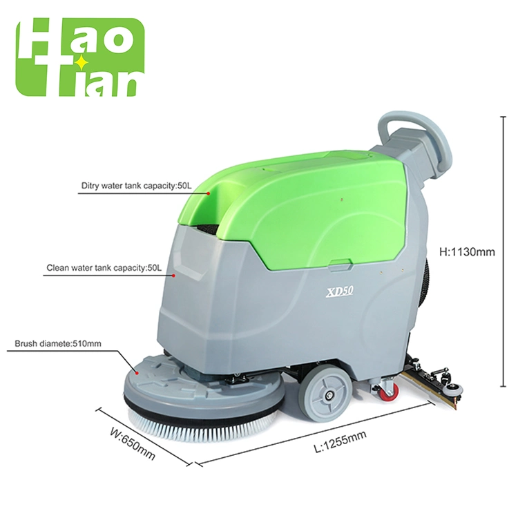 Xd50A Full Automatic Floor 50L Cleaning Machine Walk Behind Scrubber