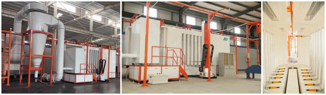 Power and Free Overhead Conveyor System Automatic Powder Coating Line