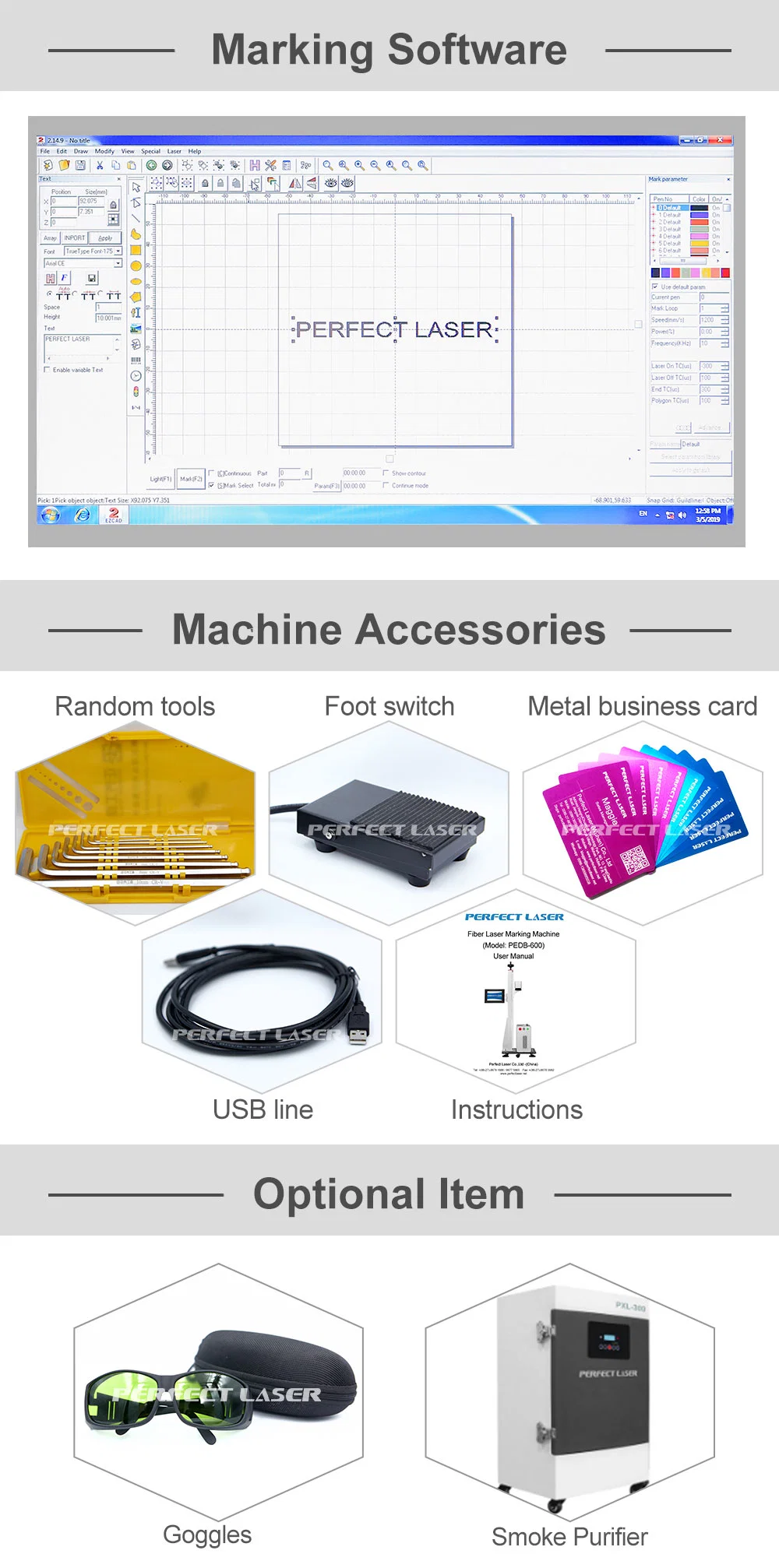 20W 30W 50W Lifting Type Laser Marking Machine for Bottles on Production Line