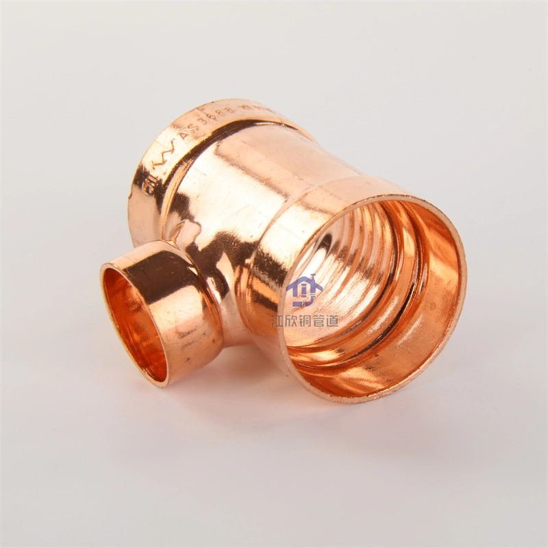High-Quality Brass Reducing Coupling Copper Press Tee Elbow for Water Heating System