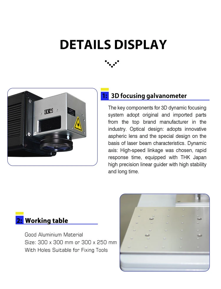 3D Dynamic Aluminum Profile Laser Marking Machine for Marking on Curved Circular Round Surface