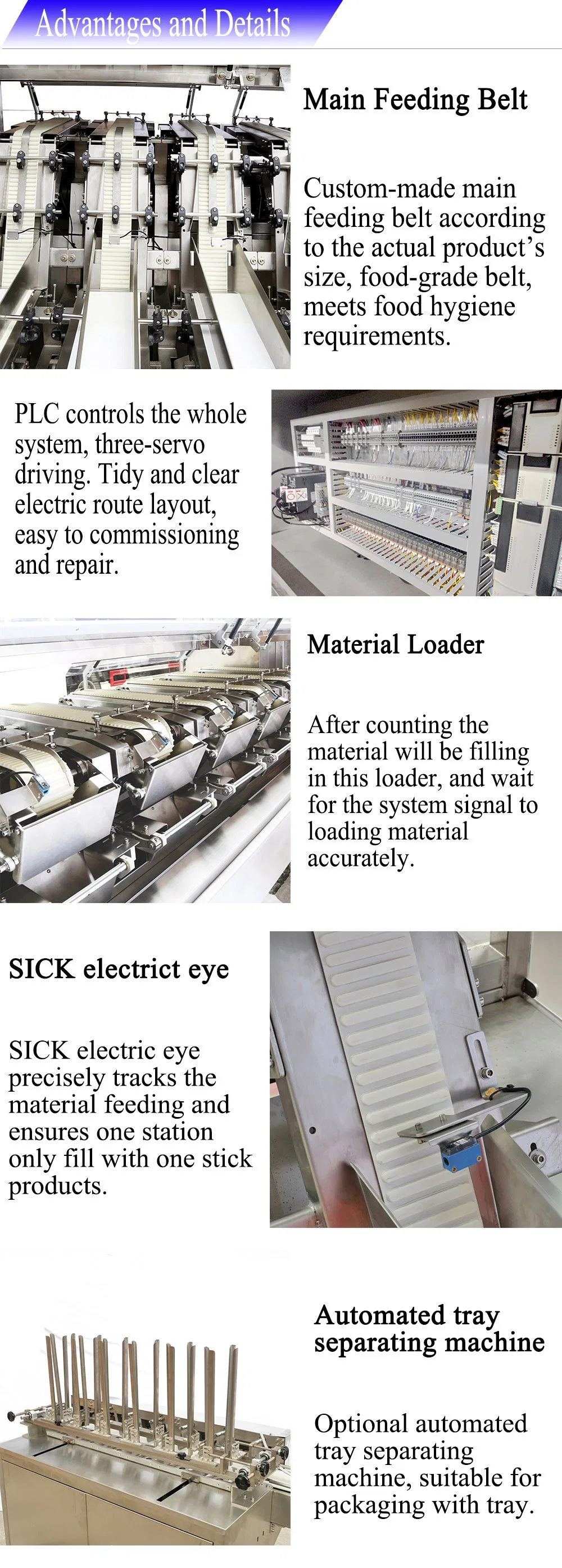 Automatic Packing Machine Wafer Stick Machine Pack Egg Roll Machine Packaging system