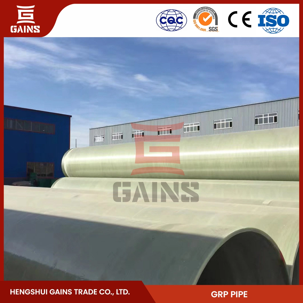 Gains FRP Process Pipe Factory GRP Pipes Price China Fiberglass Chemical Pipeline