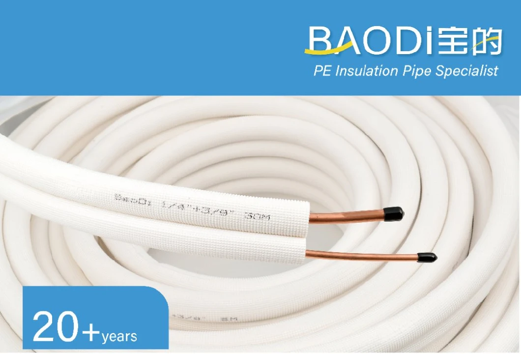 Insulated Copper Pancake Twin Coil Tube with Heat Resistance and Anti-UV UV EU as ASTM