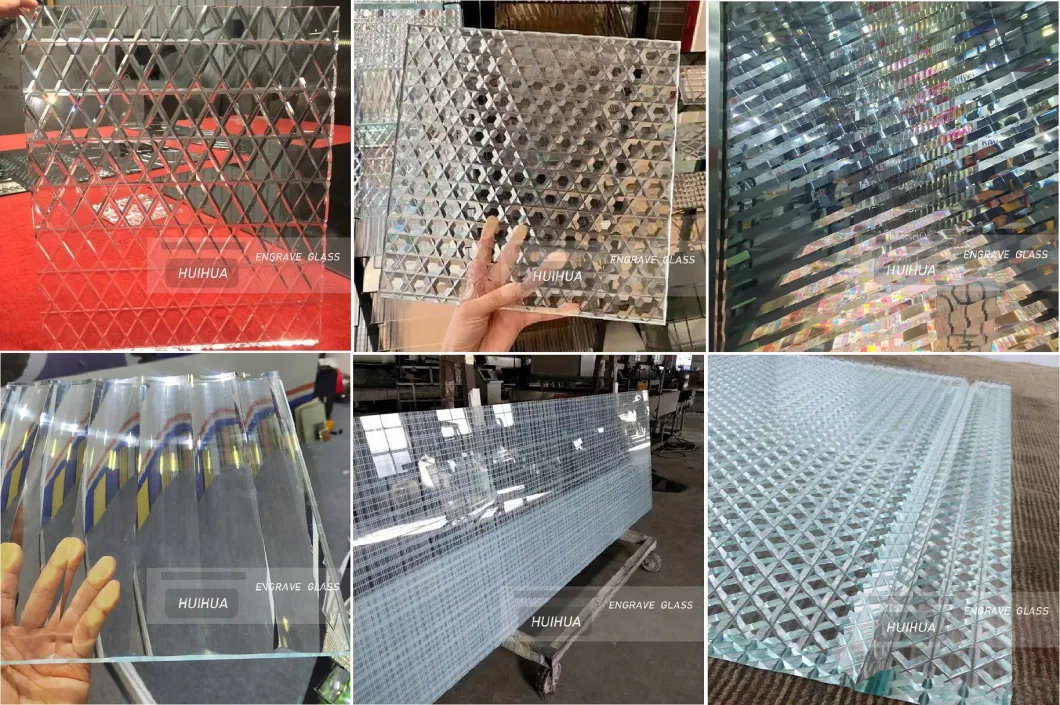 Clear Low Iron Temperable Glass Carving Fluted Patterned Reeded Ribbed Moru Panel for Window Door Partition Railing