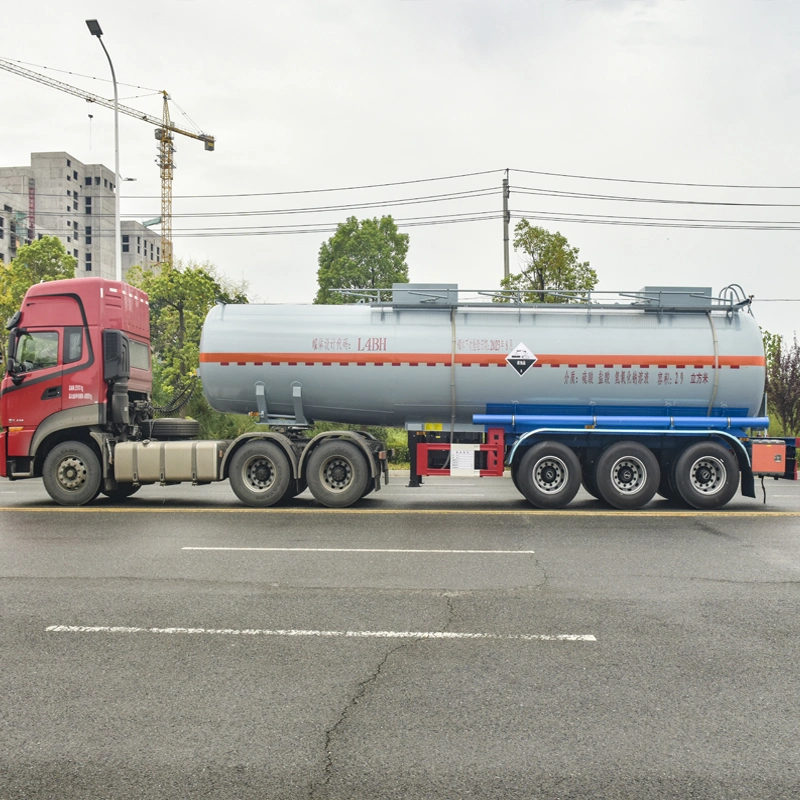 2 3 4 Axles Fuel Tank Semi Trailer Nitric Acid Tank