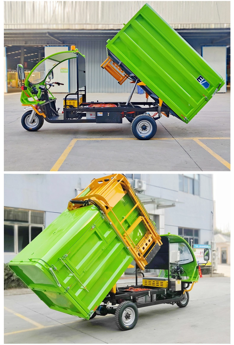 Manpower Sanitation Garbage Tricycle Cleaning with Self Loading Using