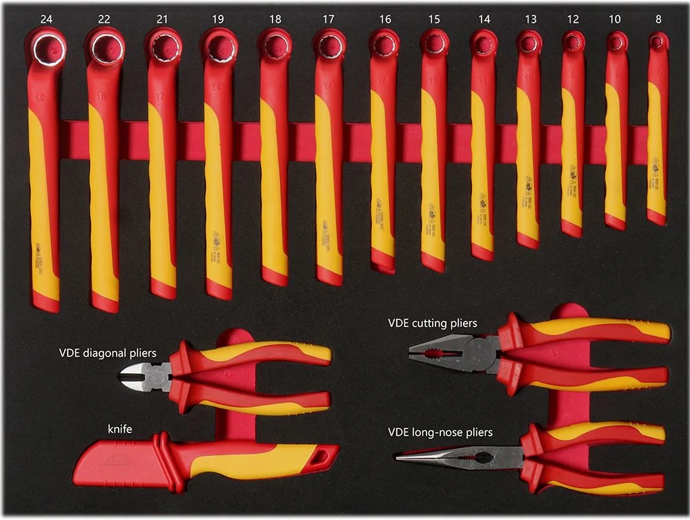 68 PCS Insulated Hand Tools Set3-Draw Tool Cabinets Factory