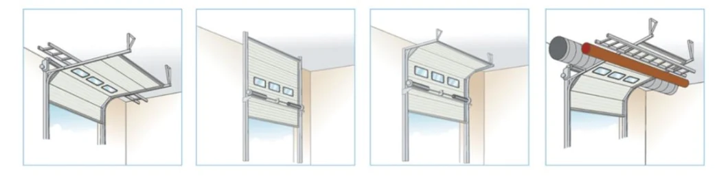 Industrial Automatic Overhead Steel Thermal Insulated Vertical Lifting Roll up Metal Exterior Garage or Sectional Door for Warehouse and Loading Docks