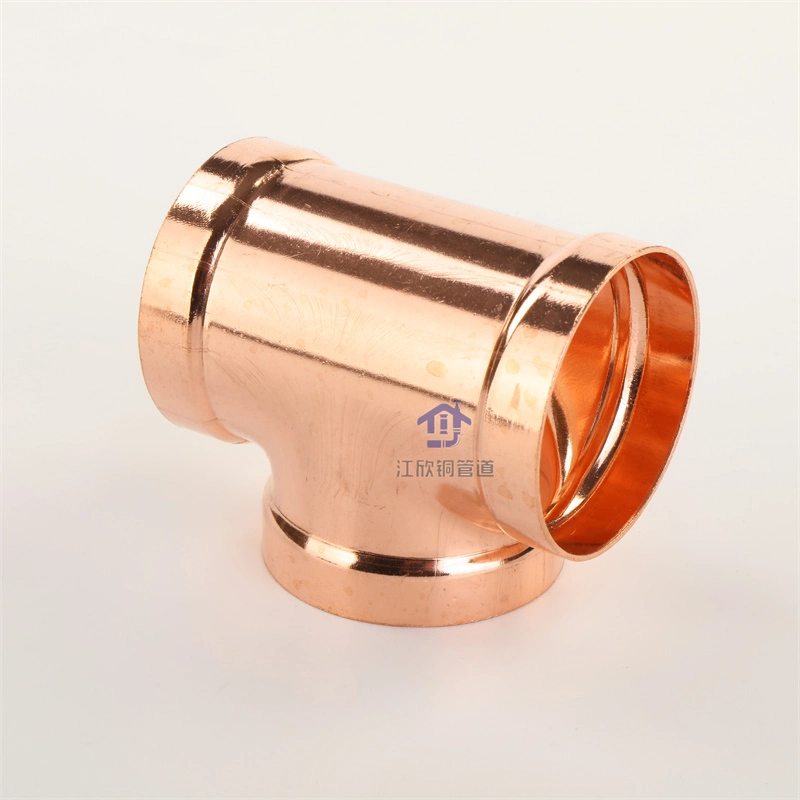 High-Quality Brass Reducing Coupling Copper Press Tee Elbow for Water Heating System
