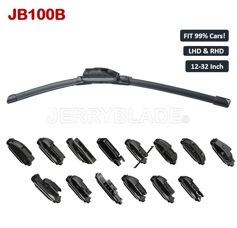 Jb320c Traditional Wiper Blade Metal Type Conventional Frame Wiper Universal J/U Hook, Side Pin, Bayonet Arms Fitment Popular Sales