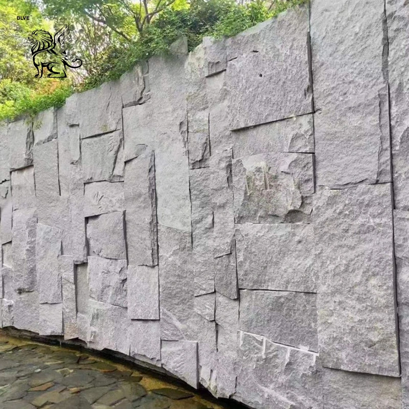 Blve Outdoor Wall Decoration Grey Marble Culture Stone Natural Stone Wall Panel for Wholesale