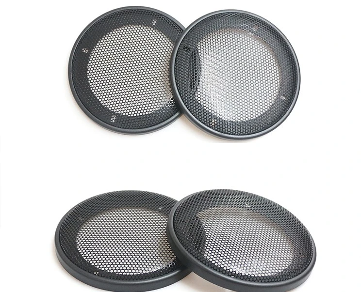 Custom Etching Circular Black Coating Audio Speaker Mesh