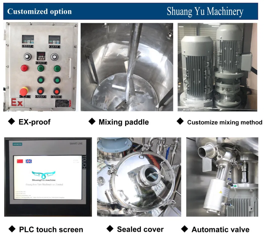 Pressure Vessel Stainless Steel Reactor Mixer Tank Used for Pharmaceutical Industry