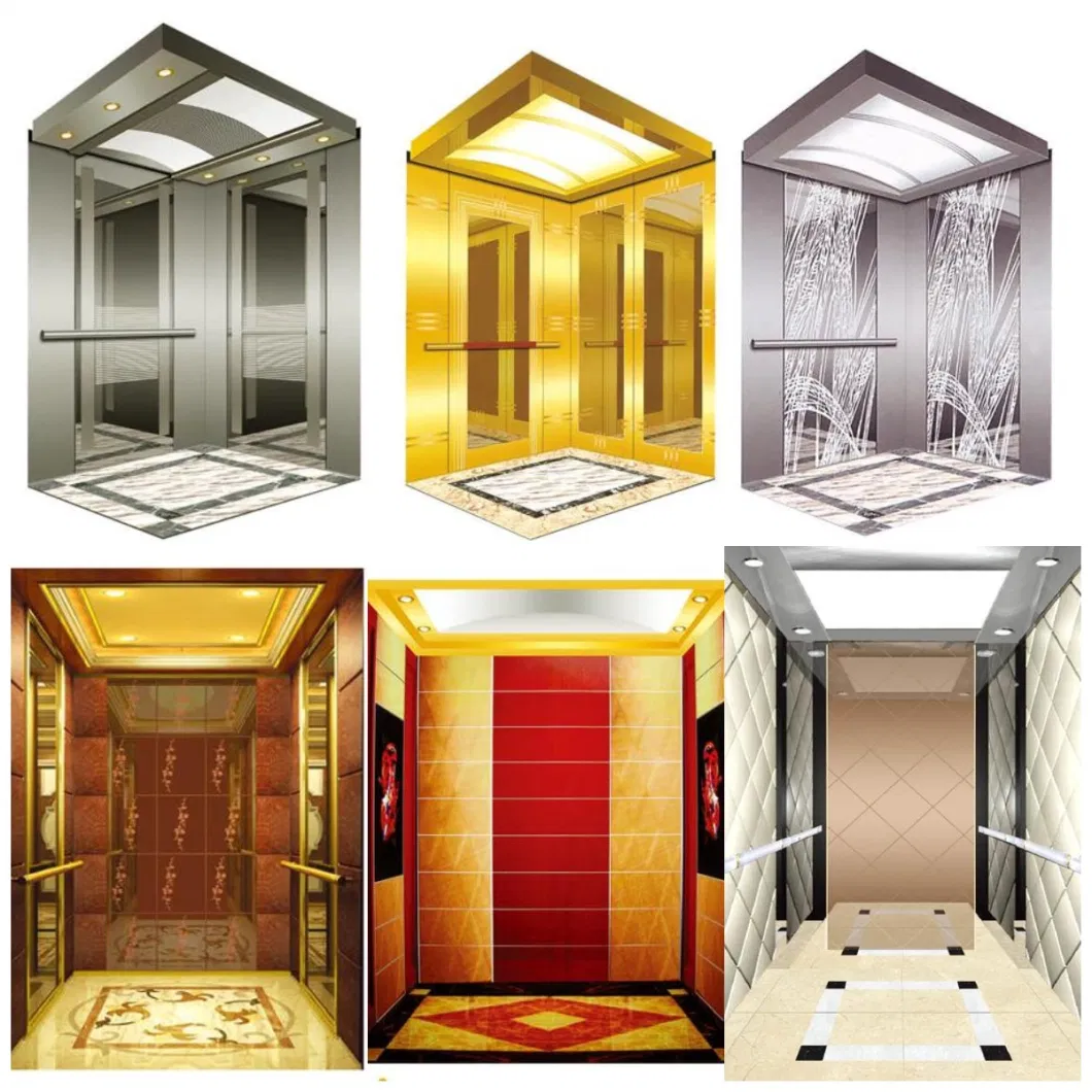 Luxury Etching Decoration Passenger Elevator Lifting Equipment with Low Price