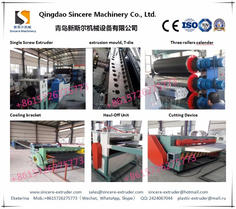 PE/PP/ABS/PVC/HDPE/PMMA/PC Thick Sheet/Plate/Board Extrusion/Extruding Production Machine Line, Chemical Pickling Storage Tank Lining Plate/Board Extrusion Line