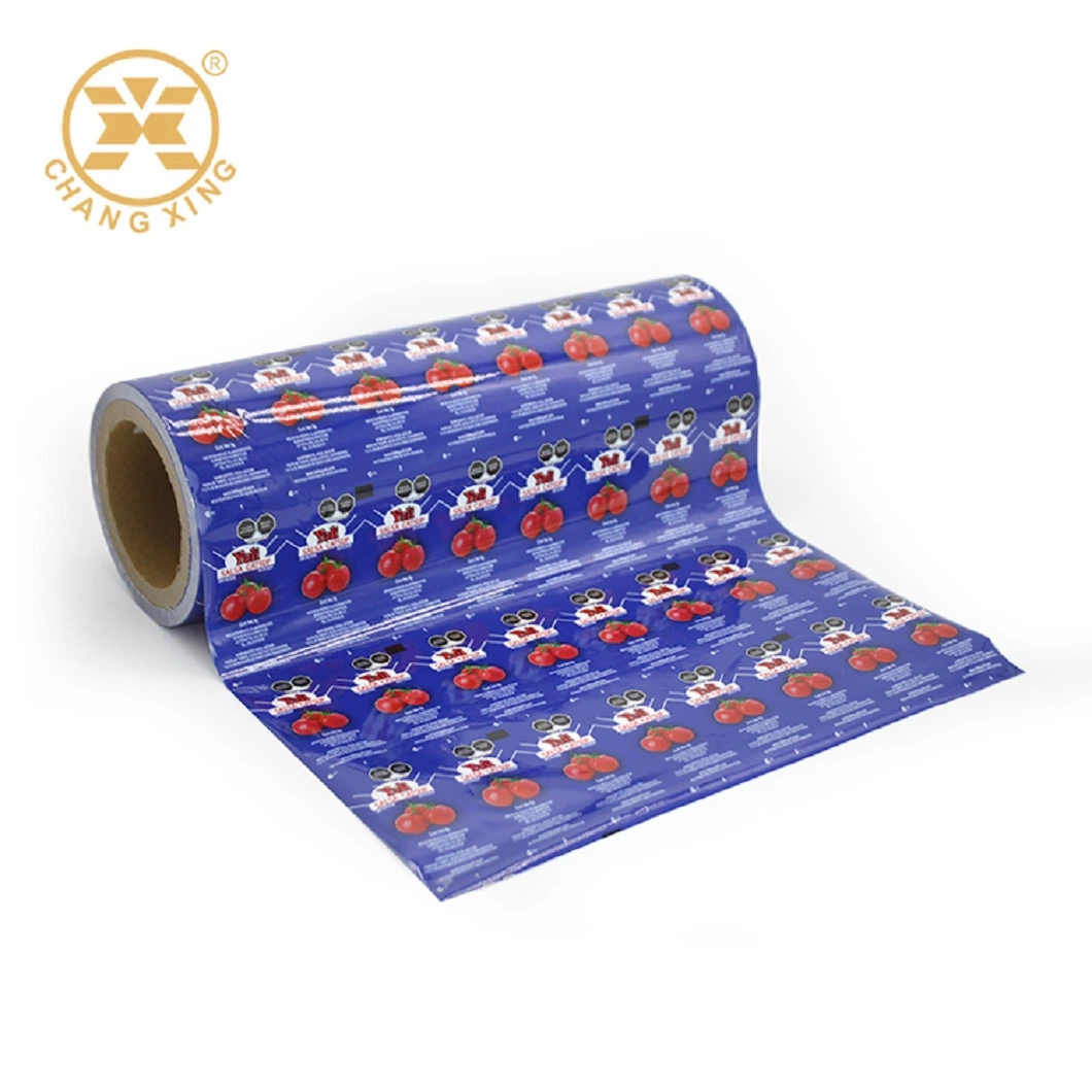 Custom Printed Plastic Ketchup Sachets Tomato Paste Packaging Materials Automatic Film Rolls