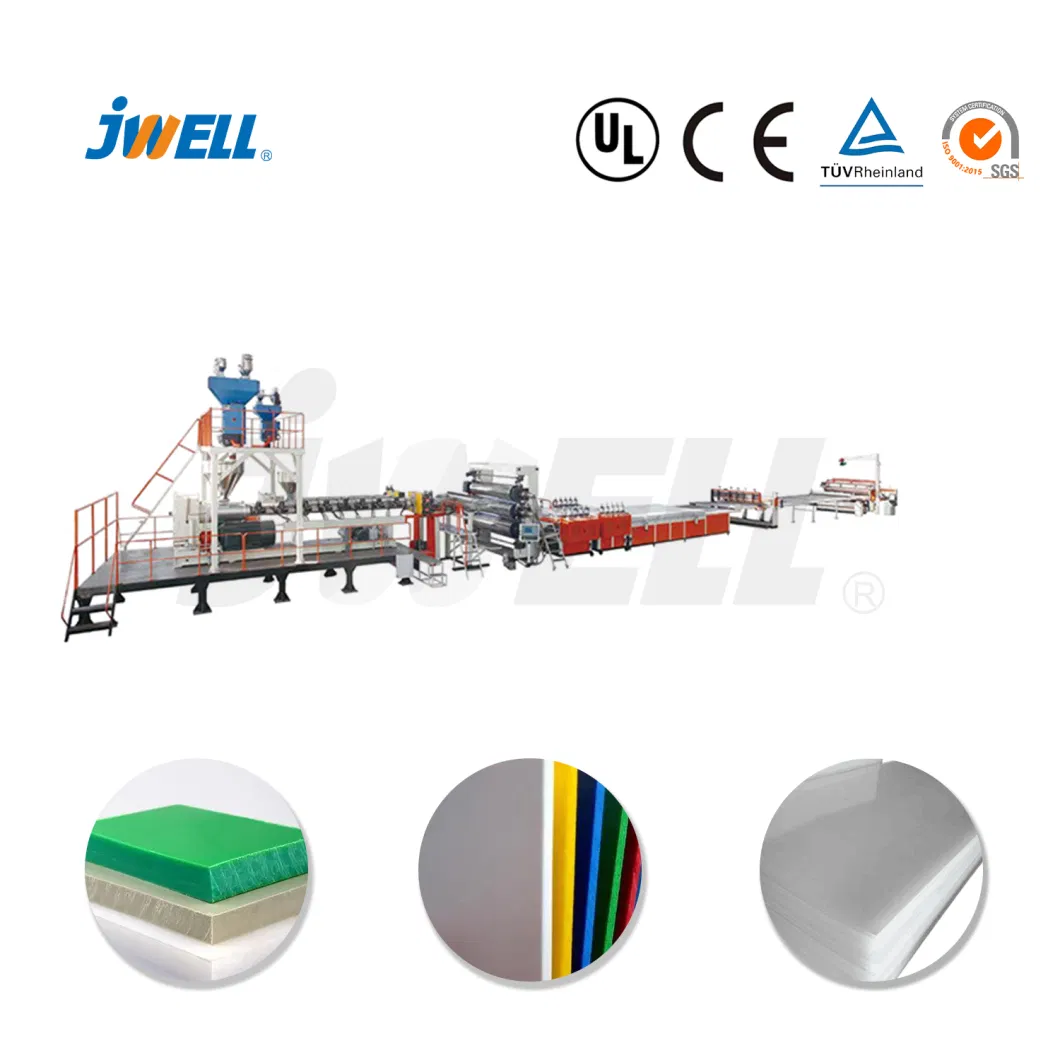 Jwell Chemical Pickling Storage Plastic PP PE ABS Thick Plate Extrusion Machinery