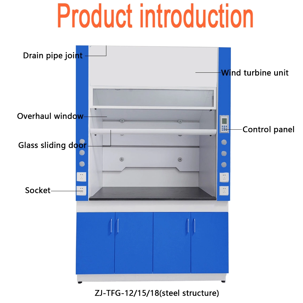 PP Corrosion Resistant Work Top Fume Hood with Gas Value