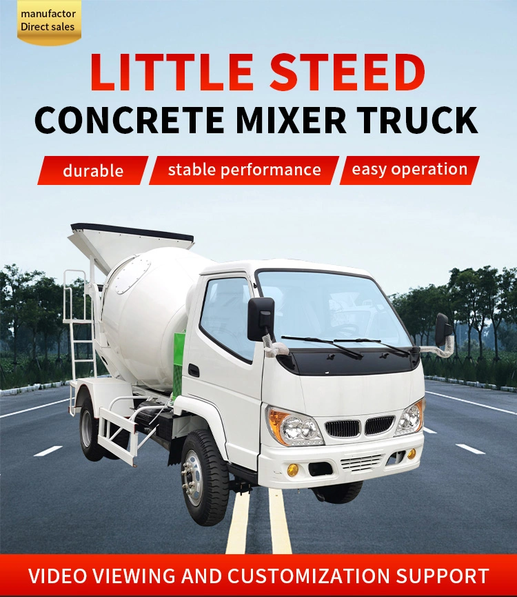 Concrete 3cbm 2.6cbm 4X2 Transit Mobile Self Loading Cement Concrete Mixer Truck