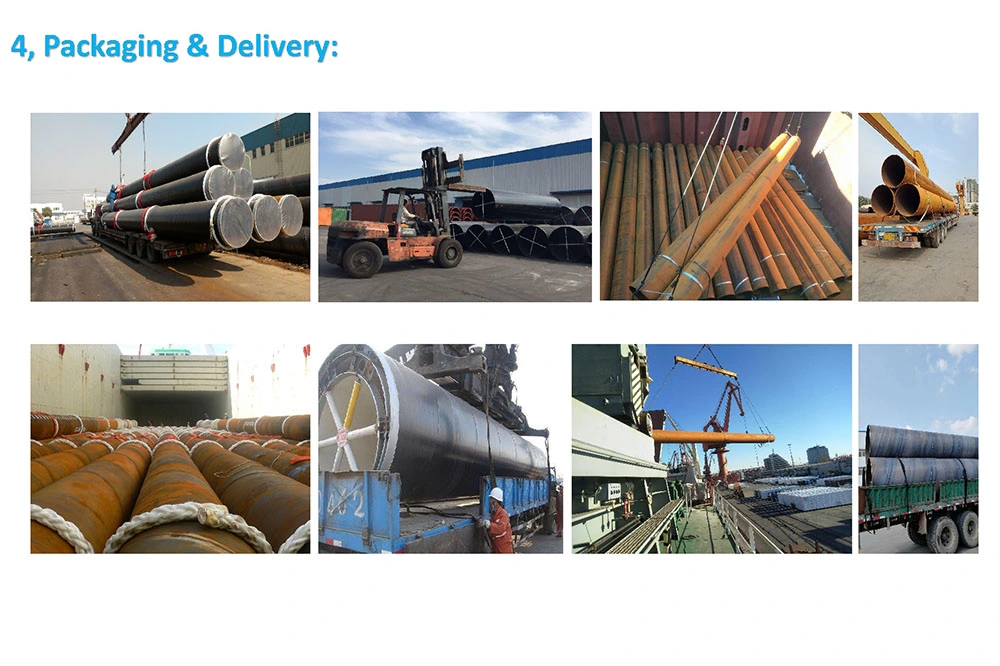 Big Diameter Steel Pipe SSAW Pipeline for Water 48&quot;&quot; Large Diameter Steel Pipes