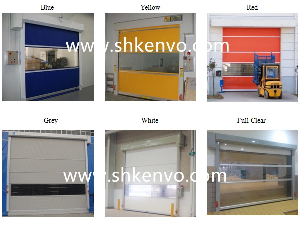 Industrial Automatic PVC Fabric High Speed Performance Fast Acting Rapid Rise Overhead Quick Roll up or Roller Shutter Door for Warehouse Exterior or Interior