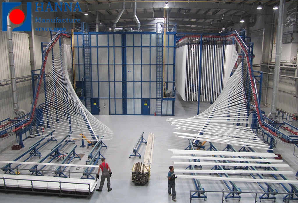 Aluminum Profiles Vertical Powder Coating System Line