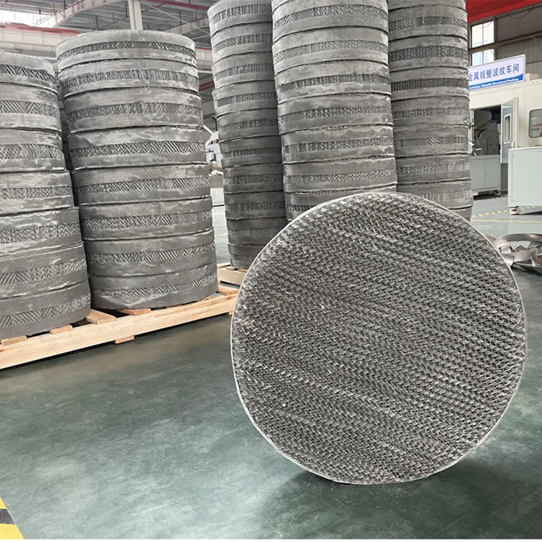 SS304 SS316 Structured Packing 250ax 500bx 700cy Metal Wire Gauze Structured Packing