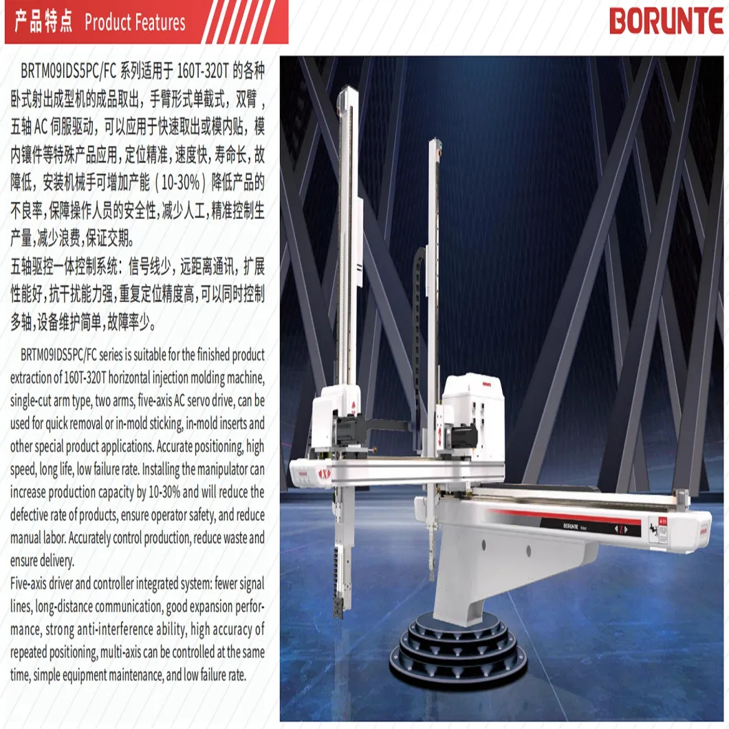 Borunte Injection Molding Machine Industrial Robot Five-Axis Servo Manipulator 3