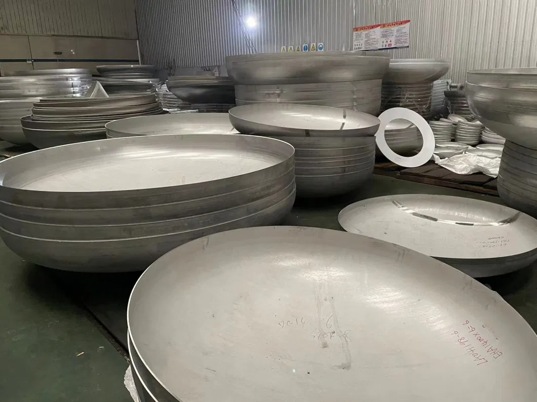 China Manufacture Carbon/Stainless Steel ASME Standard Pressure Vessel Tank Cap Elliptical Dished Head