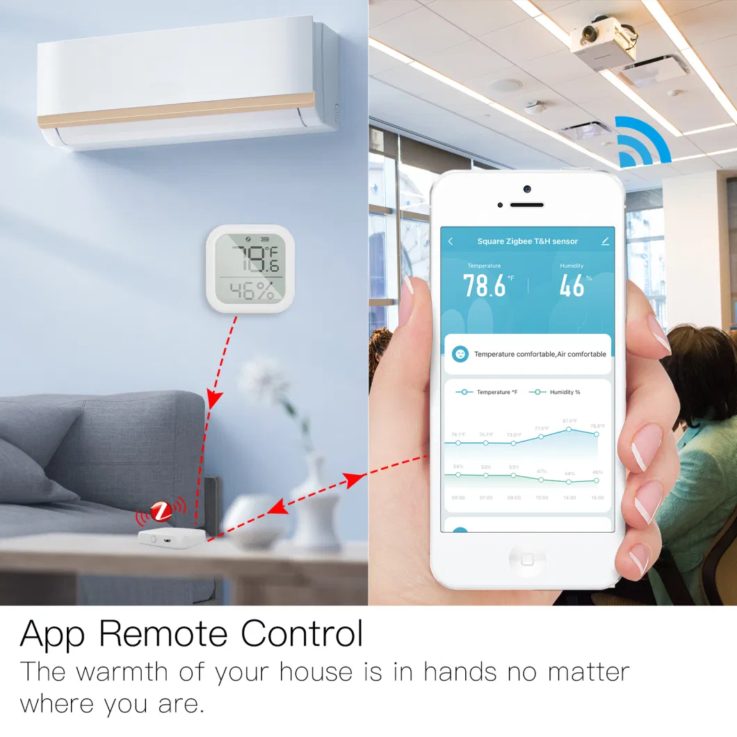 Smart Home Zigbee 3.0 Temperature and Humidity Sensor Probe Tuya Automation Devices Wireless Remote Control Alexa Google Home