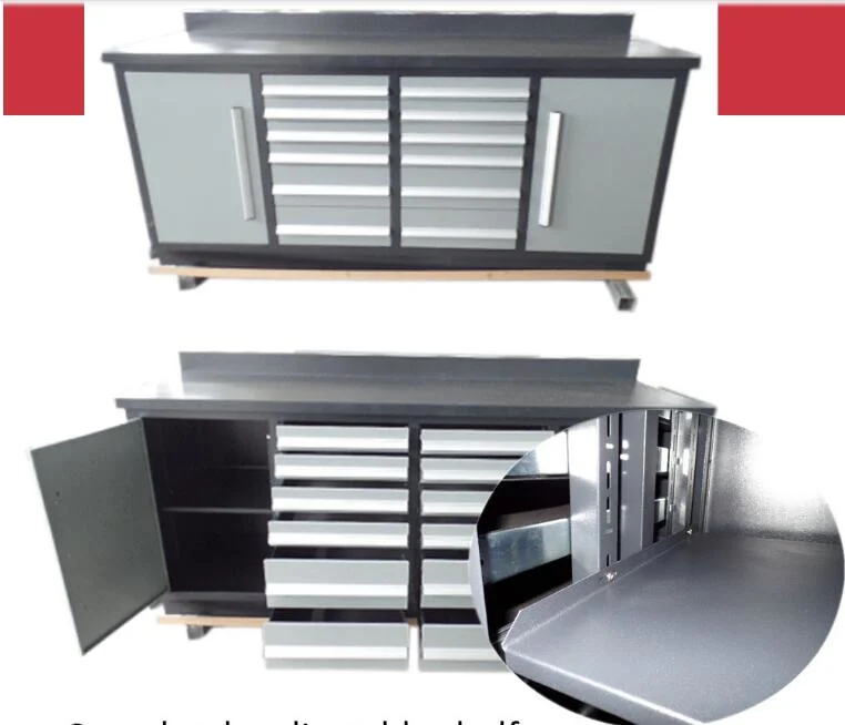Top Quality 12 Drawers Metal Tool Garage Cabinet with 2 Doors