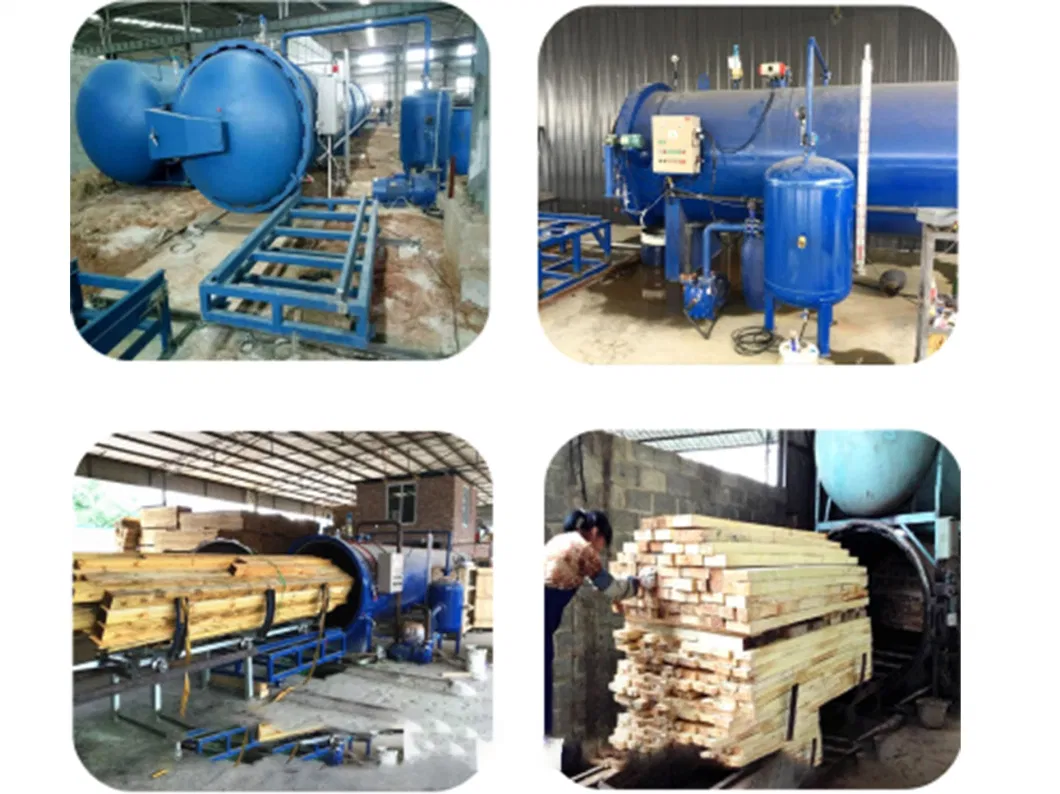 High Pressure Timber Wood Lumber Treatment Plant Machine Cylinder Tank for Drying Preservative Penetration