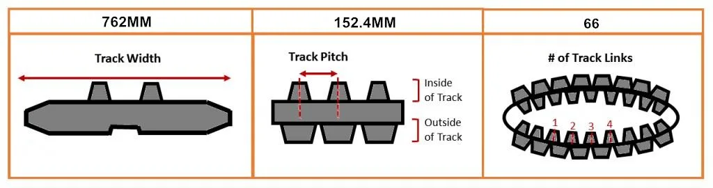 915/762/457X152.4X66 (18&quot; 30&quot; 36&quot;) Rubber Crawler Tracks for Agco Challenger Mt 800 Agricultural Tractors and Harvester