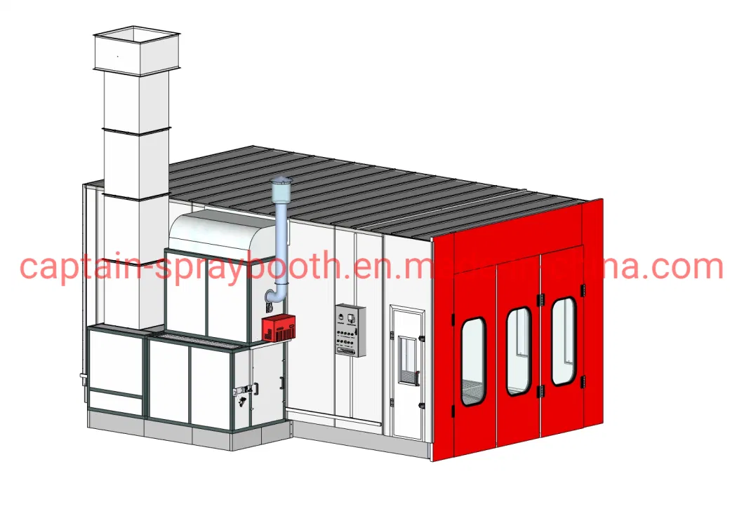 Oil Heating Build-in Ramp Auto Spray Booth /Paint Booth / Paint Cabinet