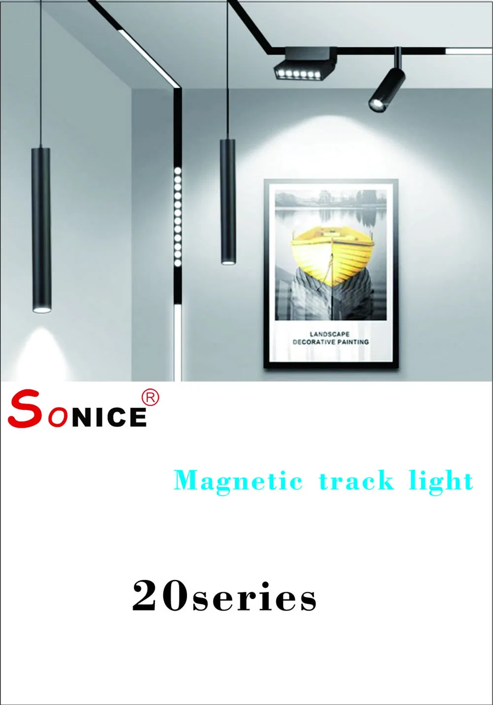 20ty806g12W Aluminum LED Magnetic Track Light