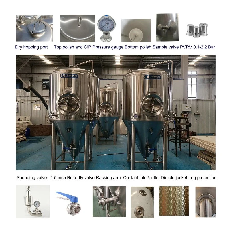 1000L Tiantai Factory Supply Fermenting Processing Craft Beer Turnkey Project Brewery Production Line