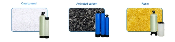 Water Treatment Sand Activated Carbon Filter Media Softener Ion Exchange Resin Pre Filter Filtration FRP Water Tank