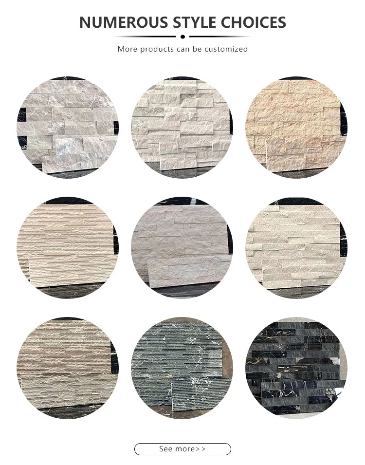 Blve Garden Decoration Grey Natural Stone Tiles Marble Stone Slab Culture Stone Wall Panel