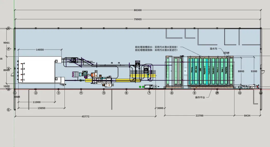 Dipping Pretreatment Dipping Tank for Aluminum Profiles Powder Coating Line