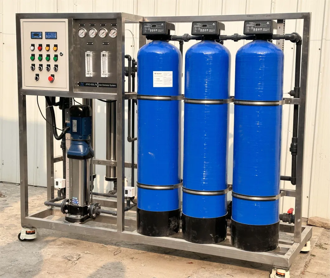 0.5m3/H RO Water Purifier Reverse Osmosis System FRP Tanks