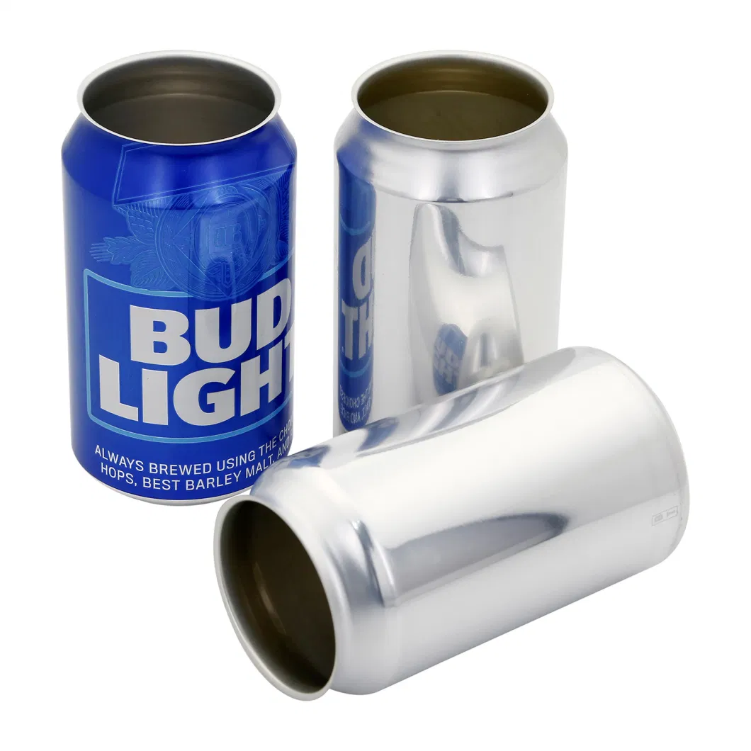 Blank Empty Custome Print Slim Sleek Standard Stubby 200ml 250ml 310ml 330ml 355ml 475ml 500ml Aluminum Beer Beverage Can with 202dia Easy Open Lid