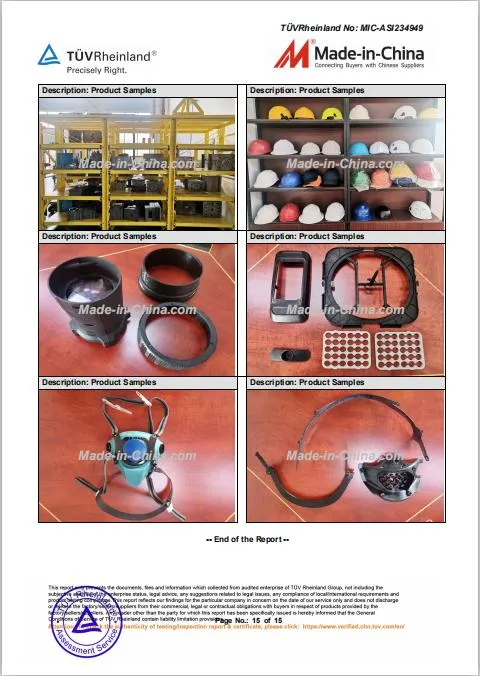 Plastic Mould for Protective Products in Line with CE Standard