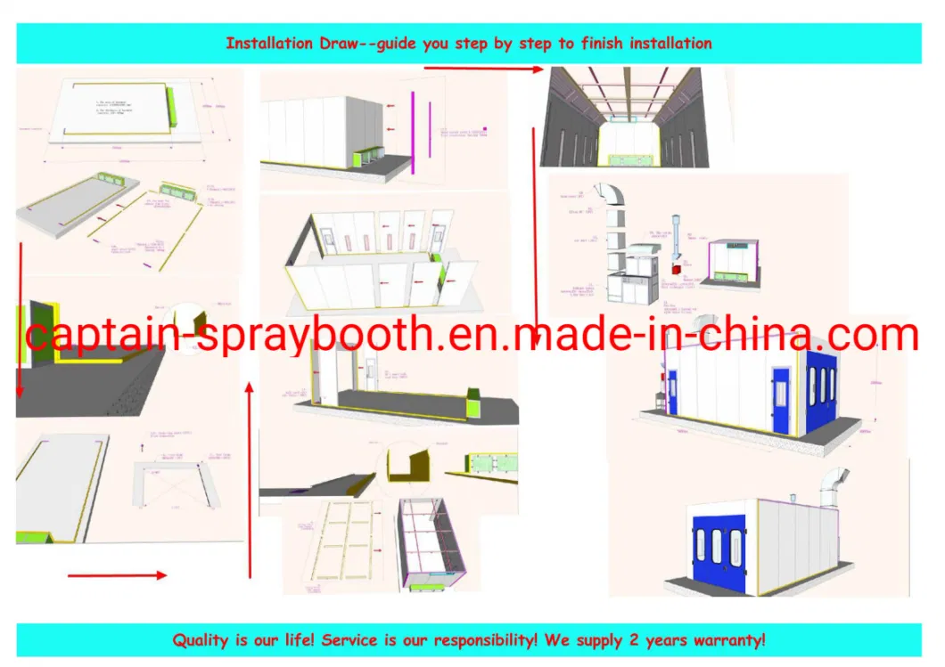 Natural Gas Burner Spray Booth/Paint Booth / Paint Cabinet